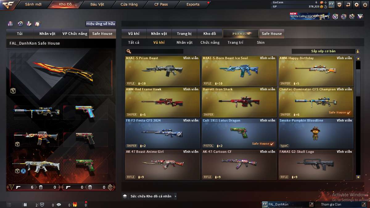 shop acc cf uy tin gia re